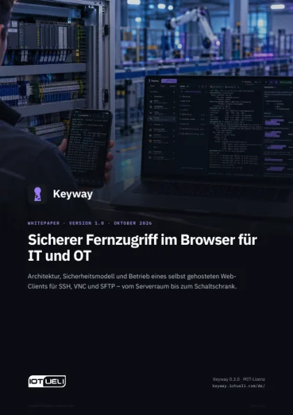 Titelseite des Keyway-Whitepapers: Sicherer Fernzugriff im Browser für IT und OT